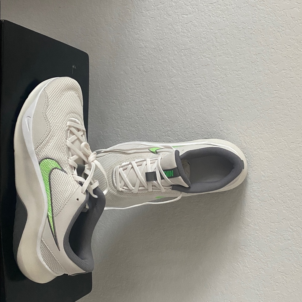 Nike White and Neon Green Athletic Shoes